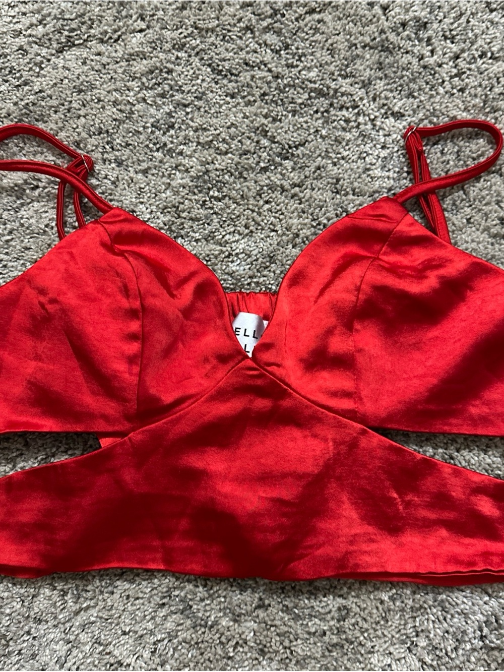 #16 Hello Molly Red Satin Bralette